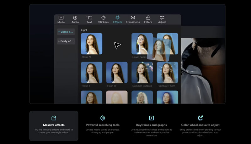 Capcut de mejora facial con IA