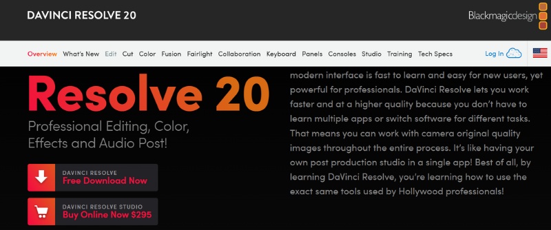 Mejorador de vídeo con IA de Davinci Resolve
