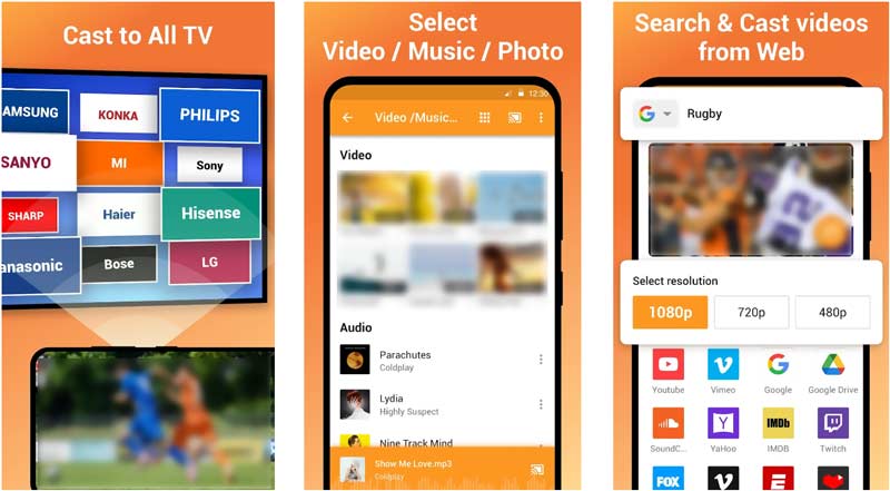 Aplicación de Android Transmitir a TV Airplay