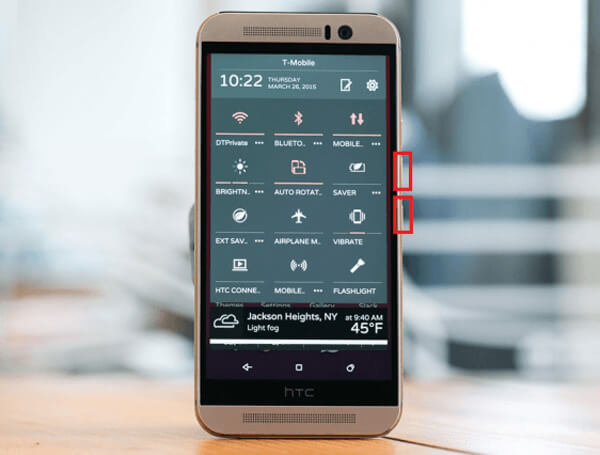 Tomar una captura de pantalla en HTC