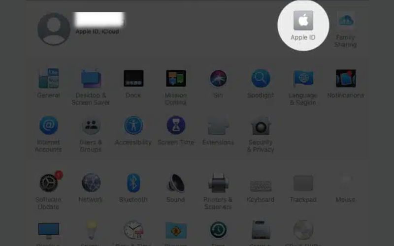 Haga clic en el logotipo de Apple