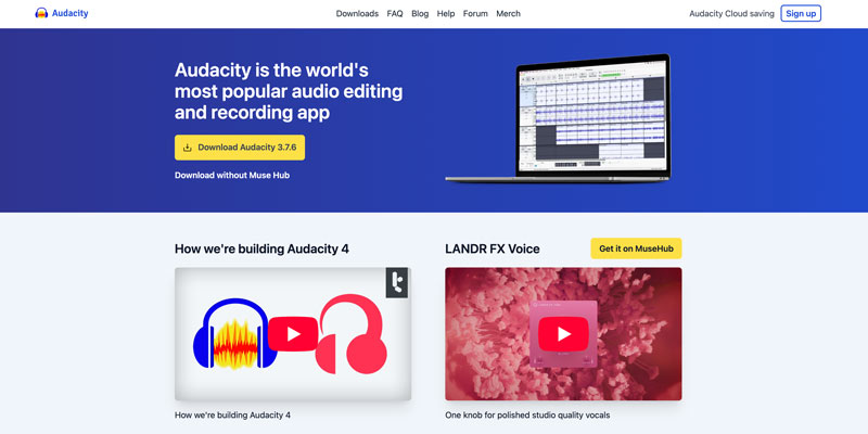 Audacity Voice Recorder Website