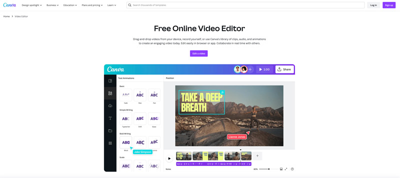 Canva alternativa a CapCut en línea