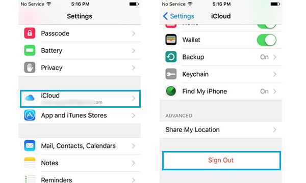 Configuración de iCloud