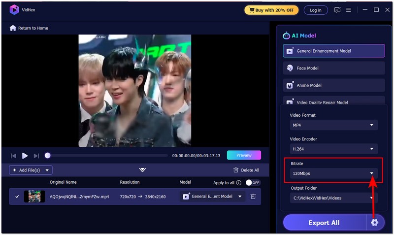 Cambiar la velocidad de fotogramas y la resolución
