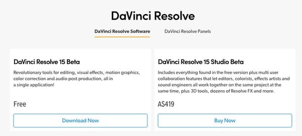Davinci resolver precio