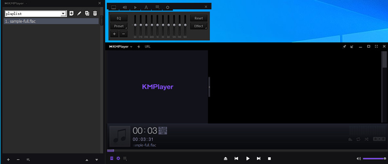 Captura de pantalla de KMPlayer