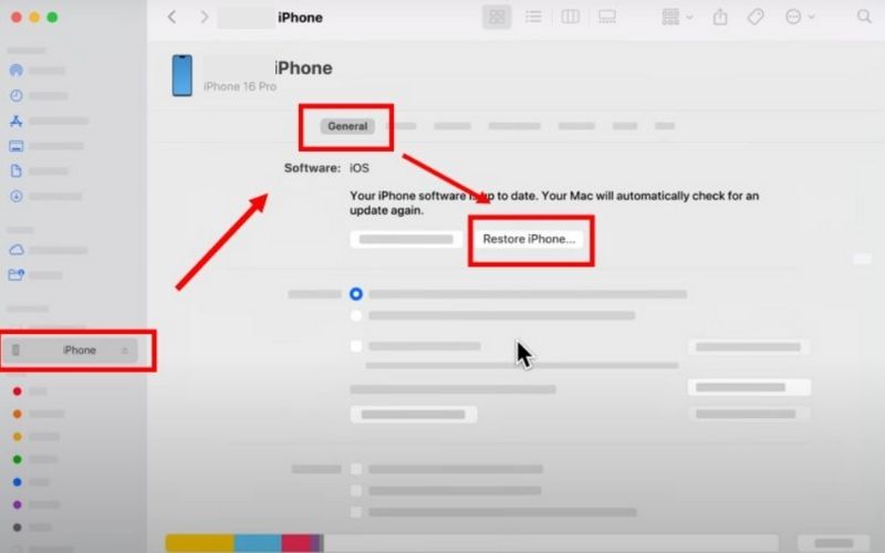 Haga clic en Restaurar iPhone