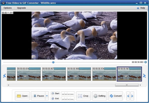 Convertidor gratuito de video a GIF
