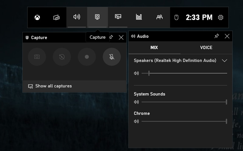 Barra de juegos de Xbox en Windows 11 10