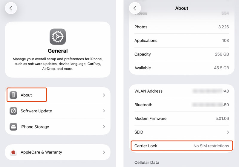 Cómo comprobar si el iPhone está bloqueado por el operador