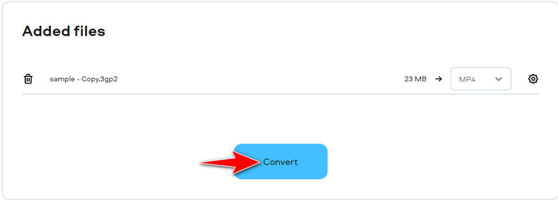 Elija MP4 para convertir