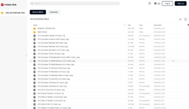 Consulte las herramientas de Mega Archive