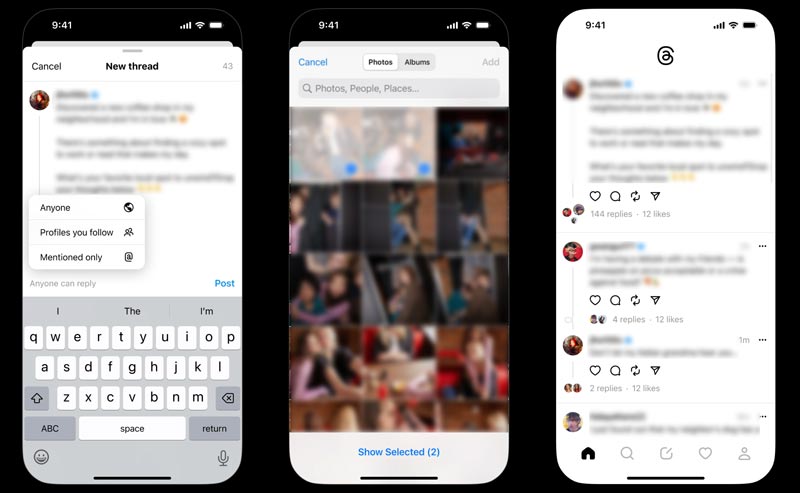 Utilice la aplicación Threads en iPhone