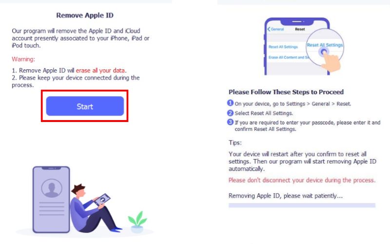 Haga clic en el botón de inicio