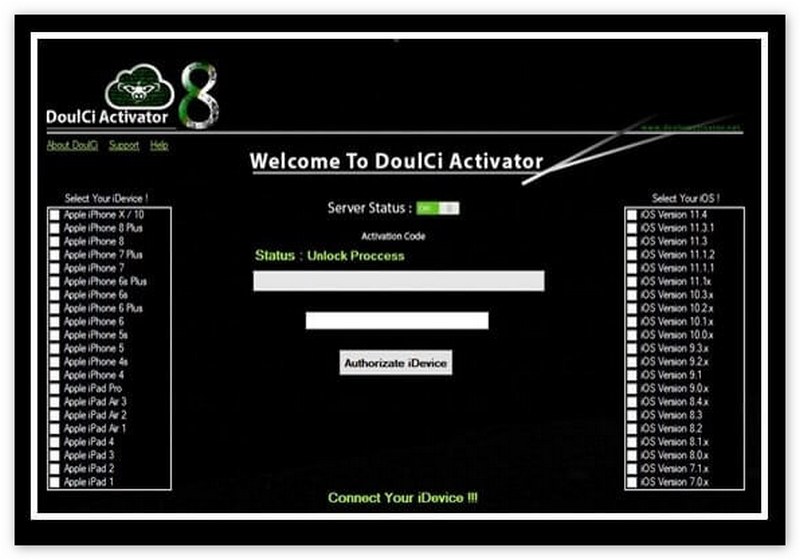 Desbloqueador gratuito de iPad Doulci Activator