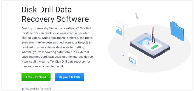 Software de restauración de taladros de disco