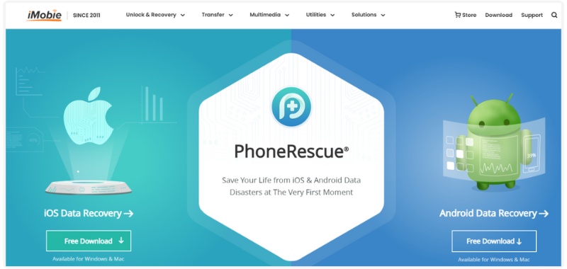 Software de restauración Phonerescue
