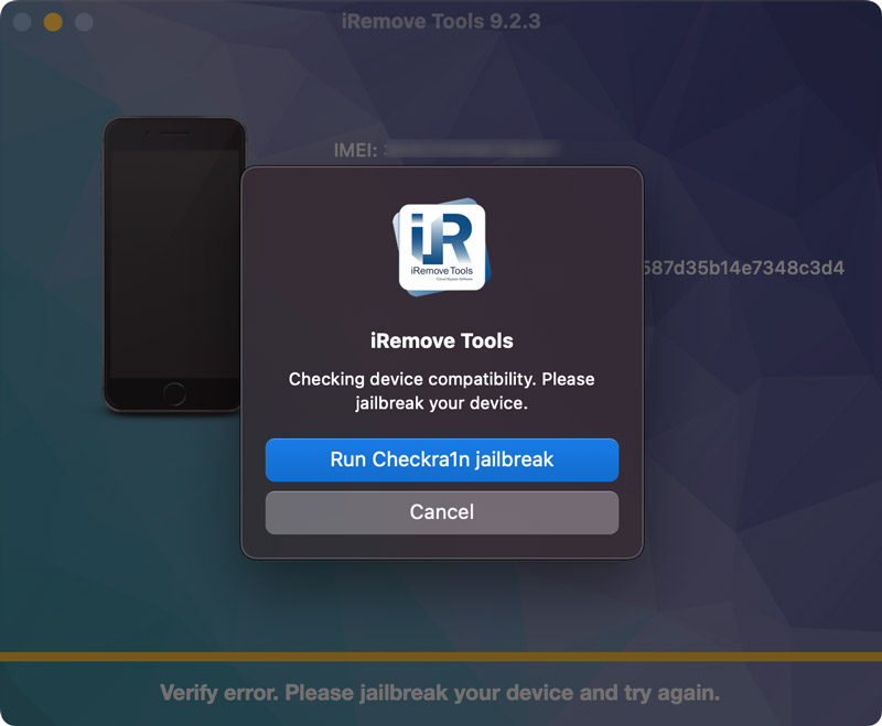 Herramientas iRemove para hacer jailbreak al iPhone mediante Checkra1n