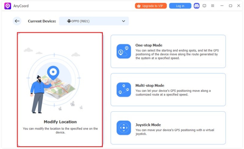 Elija Modificar ubicación