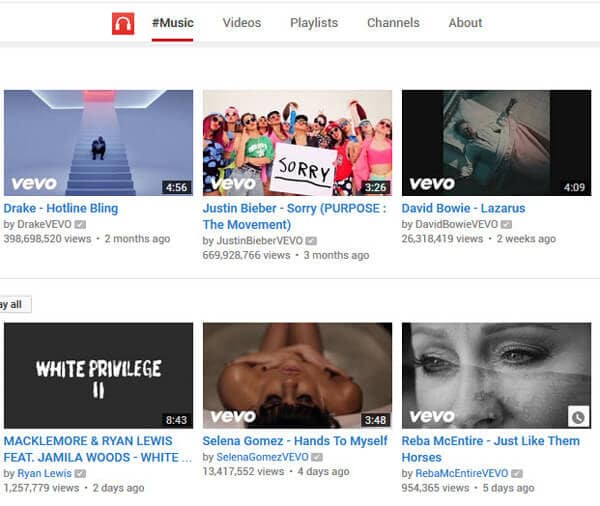 Encontrar videos