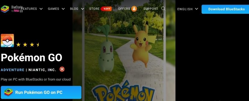 Sitio web del emulador Bluestacks