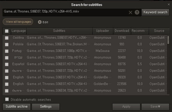 Alternativa de QuickTime Player - GOM Player
