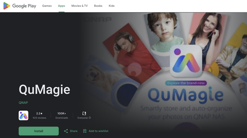 Aplicación móvil Qumagie para Android