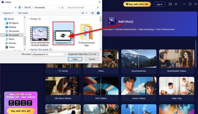 agregar archivo de video