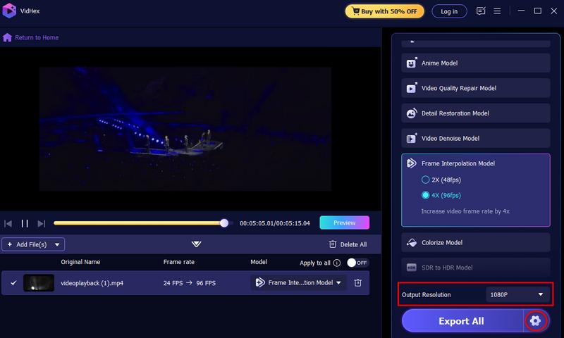 Seleccione el marco y el formato de salida
