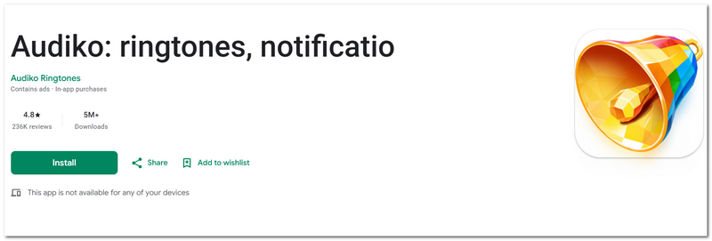 Aplicación de tonos de llamada Audiko