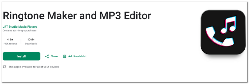 Aplicación para crear tonos de llamada y editar MP3