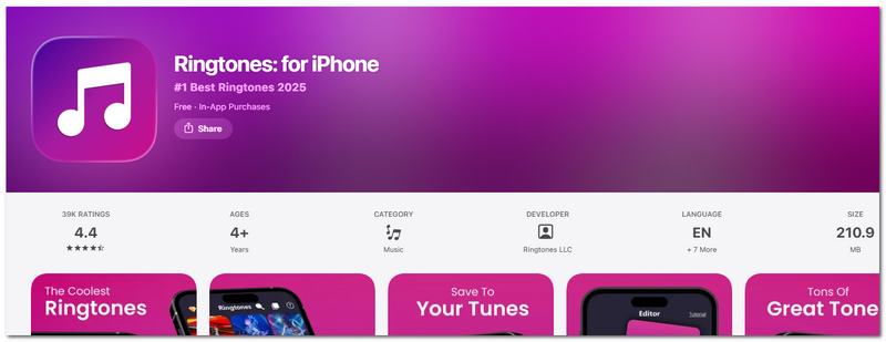 Tonos de llamada para iPhone (Aplicación de tonos de llamada)