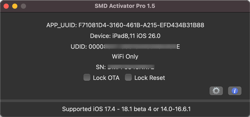 Activador SMD Pro para omitir el bloqueo de iCloud