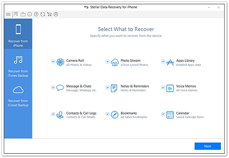Stellar Data Recovery para iPhone