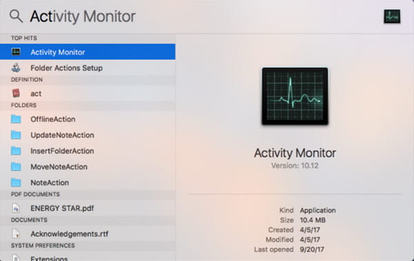 Monitor de actividad