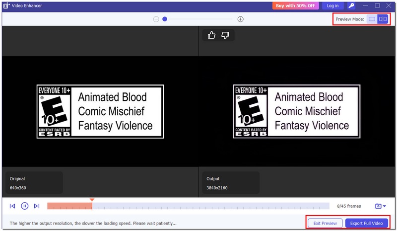 Export The Enhanced Video