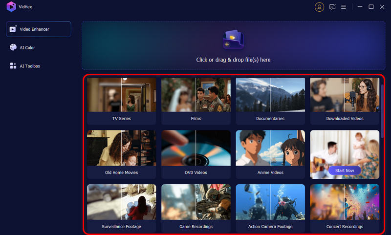Escenarios de mejora de Vidhex