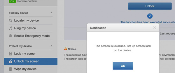 Notificación desbloqueada