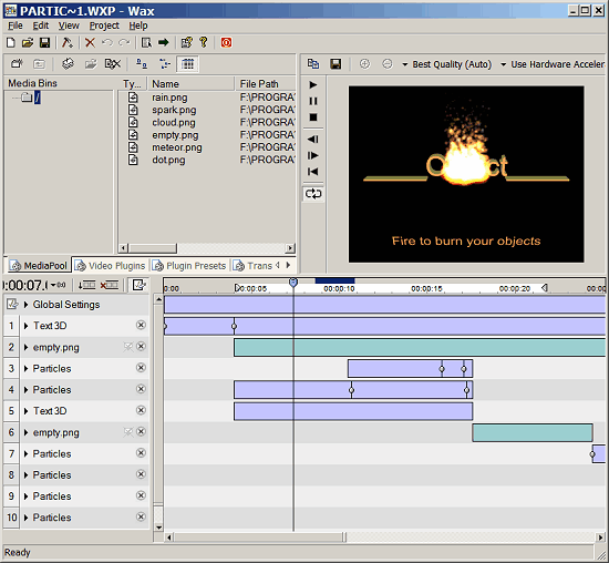 Editor de video de cera