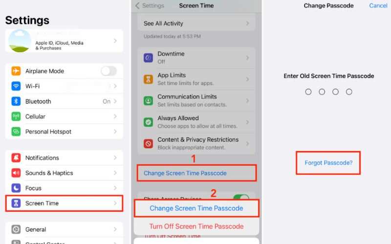 Restablecer el ID de Apple de Tiempo de Pantalla