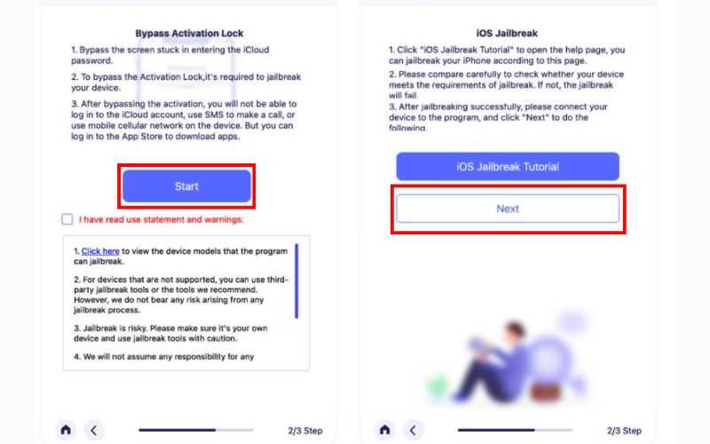 Haga clic en Inicio y Siguiente