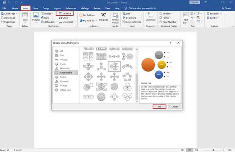 Plantilla de Word - diagrama de afinidad