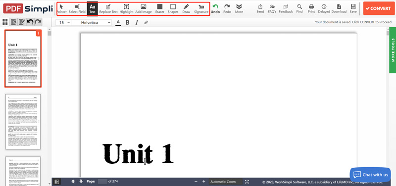 Editar un PDF en línea PDFSimpl