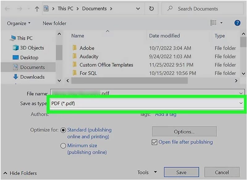 Hacer un PDF en Microsoft Word