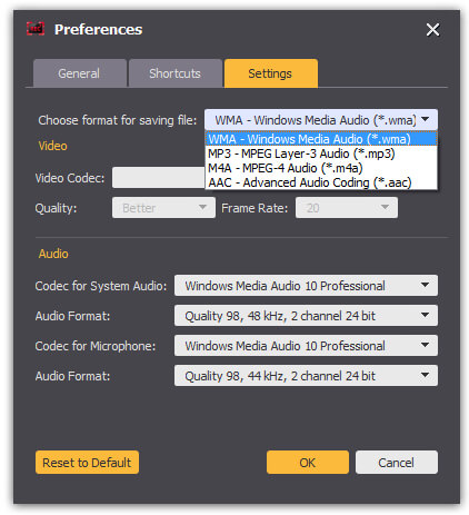 Elija el formato de salida para descargar TubeChop