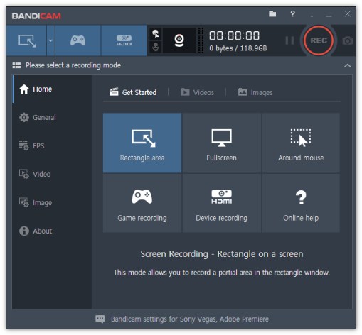 Grabadora de cámara web Bandicam