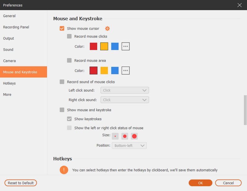 Configuración de teclas de acceso rápido