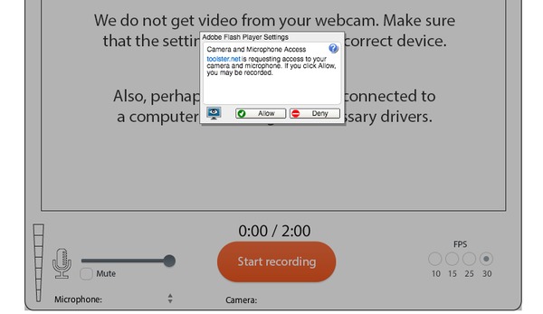 Grabador de video de cámara web en línea