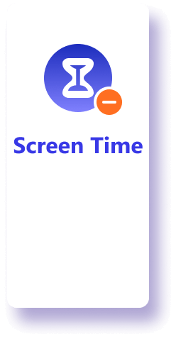 <div style="font-size:12px; line-height:1em;">El tiempo<br>DE PANTALLA</div>